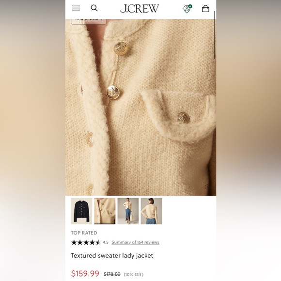 Textured sweater lady jacket size XL NWT - Picture 4 of 6